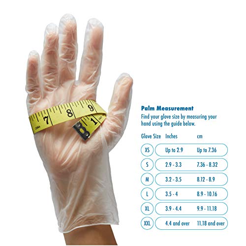 1000 Large Size Disposable Vinyl Gloves Powder Free Latex Free Allergy Free Multi-Purpose Heavy Duty Super Strength Cleaning Gloves Food Grade (10 Pack) - Thumbnail 6