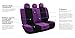 FH Group Automotive Car Seat Covers Breezy Flat Foam Padding Cloth Full Set Purple Seat Covers, Airbag and Split Rear Universal Fit Interior Accessories for Cars Trucks and SUV