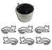 Butler in the Home Animal Cat Shaped Paper Clips in Silver Tin and Gift Box Great for Paper Clip Collectors or Animal Lovers (Black 40 Count)