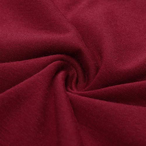 Women's Fashion Round Neck Feather Print Sleeveless Vest Summer Casual Top Wine - Thumbnail 3