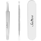 Sucica Blackhead Remover Tools Safe Blackhead Tweezer Treatment for Acne Blemish Pimple Comedone Whitehead Extractor Kit 2 PCS
