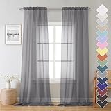Lecloud Sheer Curtain Panels Set 96" Inches