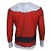 Faux Real Men's Sublimated Faux Holiday Long Sleeve T-Shirt, Santa Claus, XX-Large