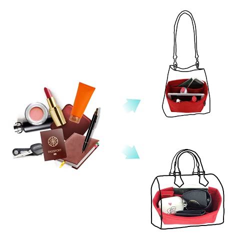 KEEPBLING Purse Organizer Insert for Handbags Sturdy Felt Purse