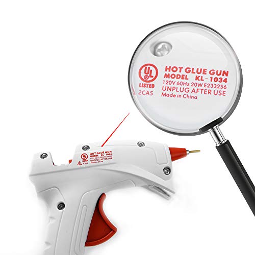 Dual Temperature Hot Glue Gun Kit, KeLDE UL Certified Mini Adjustable Melting Glue Gun with 30pcs Glue Sticks, Long Fine Tip for DIY Precision Projects, 20 Watts - Thumbnail 7