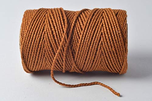 100m - Everlasto 'Solid' Beautiful Baker's Cotton Craft Twine (2mm approx) (SAHARA SAND) — image 1