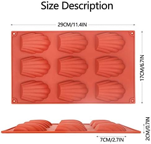Lot de 3 moules à madeleines en silicone à 9 trous Moule Forme Gâteau Cannelé Résistance Aux Hautes Températures pour gâteau, gelée, pudding, mousse, pâtisserie, bricolage, sans bpa - Cuisine A Vivre Lot de 3 moules à madeleines en silicone à 9 trous Moule Forme Gâteau Cannelé Résistance Aux Hautes Températures pour gâteau, gelée, pudding, mousse, pâtisserie, bricolage, sans bpa