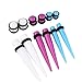 VCMART Coloured Ear Gauges Stretching Taper & Tunnel Plugs Kit 14G - 00G