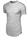 Tonyclo Men's Marble Pattern Cotton Fabric Lightweight Casual Shirt Tops