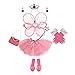 Toiijoy Girls Princess Dress up Set 15Pcs Fairy Princess Role Play Costume Set Carry Bag Toddler Kids Ages 3-6yrs