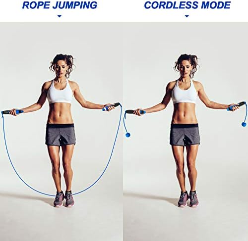 Gejoy Electronic Counting Jump Rope, Adjustable Fitness Jumping Rope with Electronic Time Calorie Counter, Skipping Rope for Children Adult Women Indoor Outdoor Sports Weight Loss Exercise 6 41qoZFOFuIL. AC