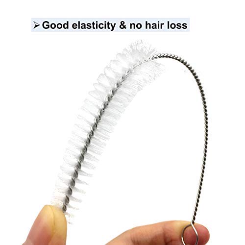 10 Pieces Cleaning Brushes for Tube Bottle the 8 Inch Brush Cleaner for Cleaning Drinking Straws, Glasses, Keyboards, Jewelry White Color