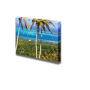 Beautiful Landscape Scenery Panoramic View of San Andres Island Colombia - Canvas Art Wall Art - 12" x 18"