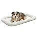 MidWest Homes for Pets QuietTime Dog Bed – White Fleece Bolster, Ultra-Soft and Machine Washable, Fits 42-Inch Crates and Carriers, for Large Breed Dogs