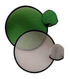 BZANY® Green And White Toy Pocket Fan Flying Disc With Pouch (Pack Of 6)