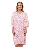 Womens Soft Knit Adaptive Pattern Hospital Gown - Open Back