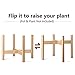 Mkono Plant Stand Mid Century Wood Flower Pot Holder Display Potted Rack Rustic, Up to 14 Inch Planter (Plant and Pot NOT Included), Naturalthumb 4