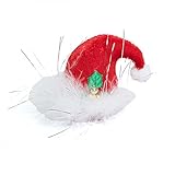 Forum 67569 Christmas Santa Hat Hair Clip Party Supplies, One Size (Pack of 12)