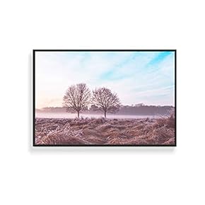 Framed Canvas Wall Art for Living Room, Bedroom Pink Beautiful Froest Canvas Prints for Home Decoration Ready to Hanging - 16x24 inches