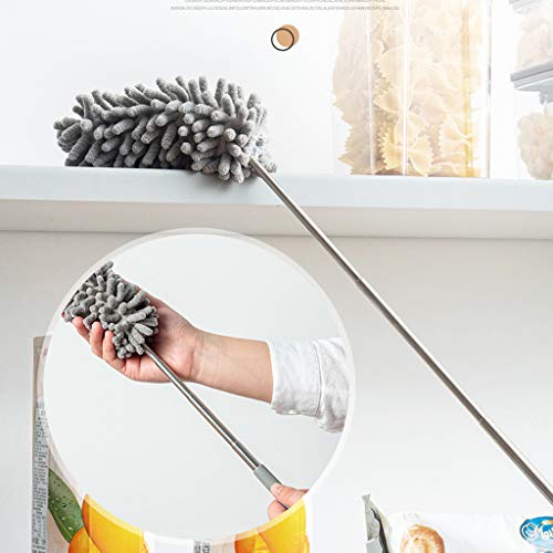 XKMY Stofborstel Uitschuifbare Microfiber Duster Stofverwijdering Huishoudelijke Desktop Reinigingsborstel Verstelbare… - Afbeelding 4