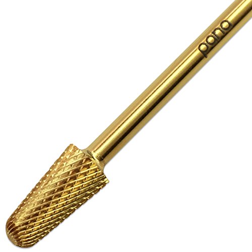 Pana 3/32" Safety Bit Nail Carbide Bit - Gold Color (Grit: Fine - F) for Electric Dremel Drill Machine