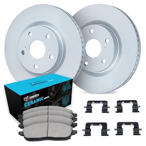 R1 Concepts Front Brake Kit Fits 2007-2013 Mazda 3| Ceramic Pads, Blank Rotors|…