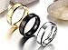 VNOX (Free Engraving) 6MM Stainless Steel Personalized Plain Band Ring for Men and Women,3 Color,Size 6-12