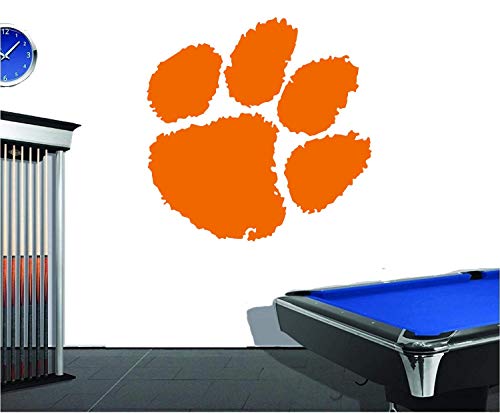 Adecalsnew Large Clemson Tigers Paw Man Cave College Football Wall Decor Decal Vinyl Sticker Made In Usa Fast Delivery