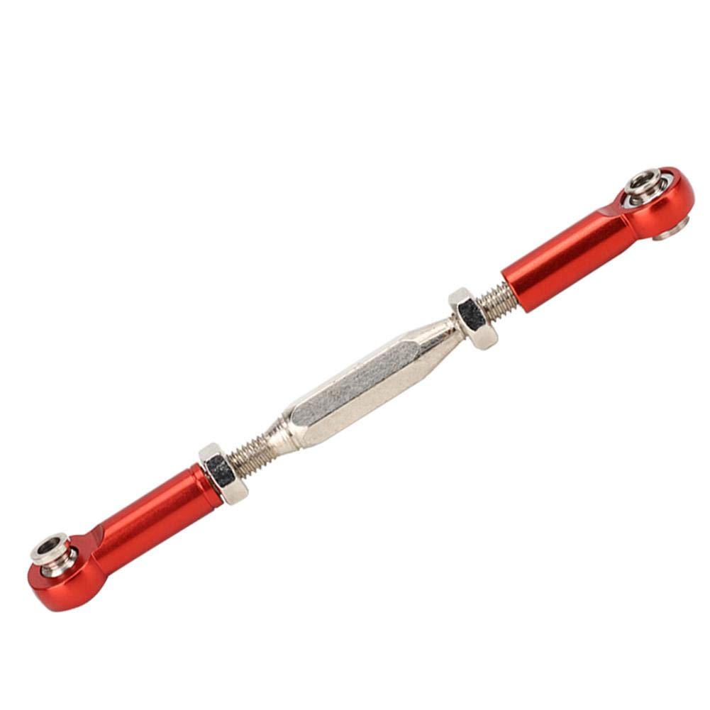 RC Tie Rod, 81mm Servos Link Rod with Adjustable Length Compatible with 1/10 RC Truck, 6PCS(Red)