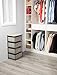 Juvale 4-Tier Dresser for Bedroom - 16.5 in x 13 in x 33 in, Light Gray Fabric, 4 Drawers - Narrow Closet Storage Drawers & Organizer - Steel Frame & Easy Assembly