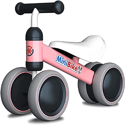 XIAPIA Baby Balance Bike for Toddlers 1-2 Years Old, 10-24 Month Kids Ride On Toys, Children Walker Bike No Pedal, Baby Trike Boys Girls First Birthday Gift (Pinke)