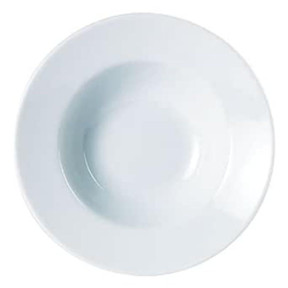 Porcelite 170625 Winged Pasta and Soup Plate, 25 cm/10", 48 cL/17 oz. (Pack of 6)