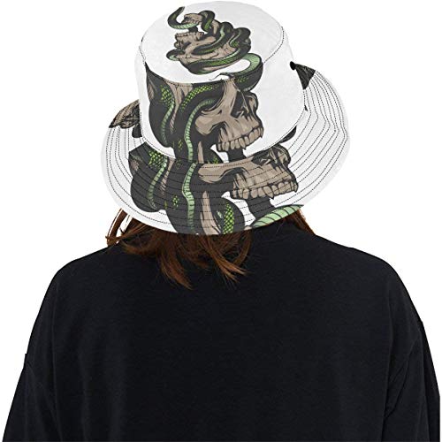 41qokUJDRVL Sombrero para Hombre Sun Shade Una Feroz Serpiente de Sangre fría Verano Unisex Pesca Sun Top Bucket Sombreros para… Sombrero para Hombre Sun Shade Una Feroz Serpiente de Sangre fría Verano Unisex Pesca Sun Top Bucket Sombreros para… - Imagen 4