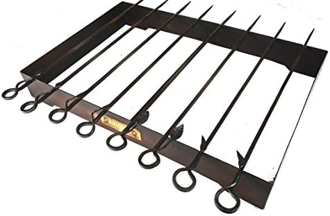 Kadai Set of 8 Skewers and Rack for your Barbecue or