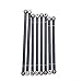 RC car Axial Scx10 Aluminum Alloy Upgrade Link Rod for 313MM Wheelbase (Black 8Pcs)
