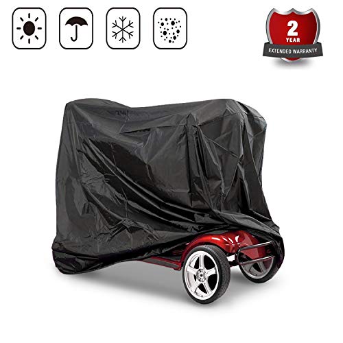 Nomiou Mobility Scooter Cover Heavy Duty Black Protects from Snow Rain Dust and Sun
