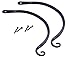 Gray Bunny Hand Forged Curved Hook, 8.5 Inch, Black, 2-Pack, for Bird Feeders, Planters, Lanterns, Wind Chimes, As Wall Brackets and More!