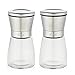 LUXURY Salt And Pepper Grinder Kitchen Set - Stainless Steel Pepper and Salt Mill - with glass body and adjustable ceramic rotor mechanism, combo set, create the best seasoning for your food - by Limo