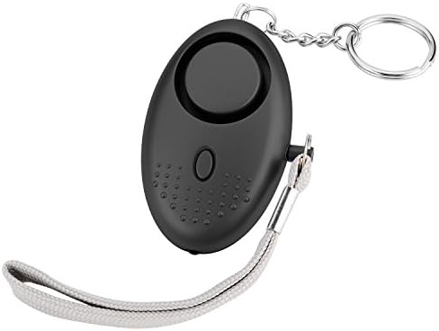 Personal Alarm, 130DB Self-Defense Electronic Device Security Alarm Emergency Keychain with LED Light for Men Women Kids Students (black)
