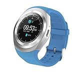 SEPVER Smart Watch SN05 Round Bluetooth Smartwatch with SIM Card Slot Compatible with Samsung LG Sony HTC Huawei Google Xiaomi Android Smart Phones for Women Men Kids Boys Girls (Blue)