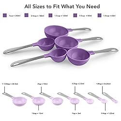 COOK WITH COLOR 12 Piece Plastic Measuring Cups Set