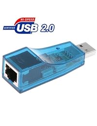 Storite ~ USB 2.0 a LAN Adaptador de tarjeta de red Ethernet RJ45 10 100 Mbps para portátil PC USB de red LAN tarjeta de convertidor de apoyo WinXP, Linux OS color azul
