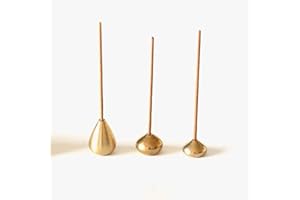 3Pcs Gold Mini Brass Incense Holder, Incense Cone Holder, Portable Coil Incense Holder, Incense Stick Holder for Home Office 