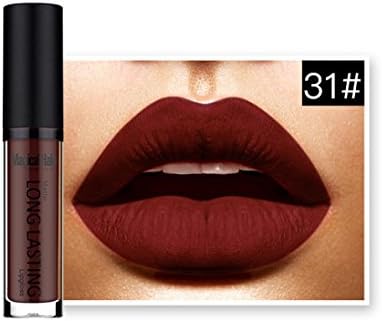 RIUDA 6ml Lipstick, Fashionable Colors Long Lasting Waterproof Matte Liquid Lipstick Professional Salon for Wedding, Parties &amp; Home use (N)