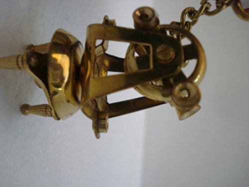 Brass Theodolite Key Chain- Collectible Marine Nautical Key Ring from Brass Blessing (5039-2) - Thumbnail 3