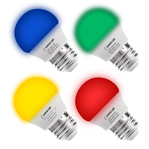 Lohas g14 led bulb, multicolor led lights set, 25w equivalent(3w)…