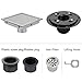 Modbath 5 Inch Square Shower Drain with Drain Base Flange 2