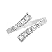 Ritastephens Sterling Silver Crossover Cubic Zirconia Adjustable Ring or Toe Ring