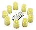 Intsun® Set of 9 Pcs Melted Edge Wax Flameless LED Candles with Remote Control, LED tea lights, Mini Flickering Unscented Candles lights for wedding, birthday, party, room decoration, Yellow Light