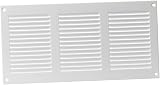 Europlast 300x150mm White Metal Air Vent Grille with Insect Mesh